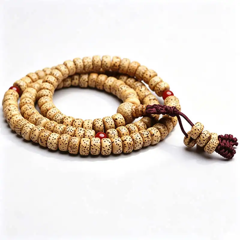 Tràng hạt bồ đề Tinh Nguyệt vàng 108 hạt – hạt trụ (TT03) – ảnh 2