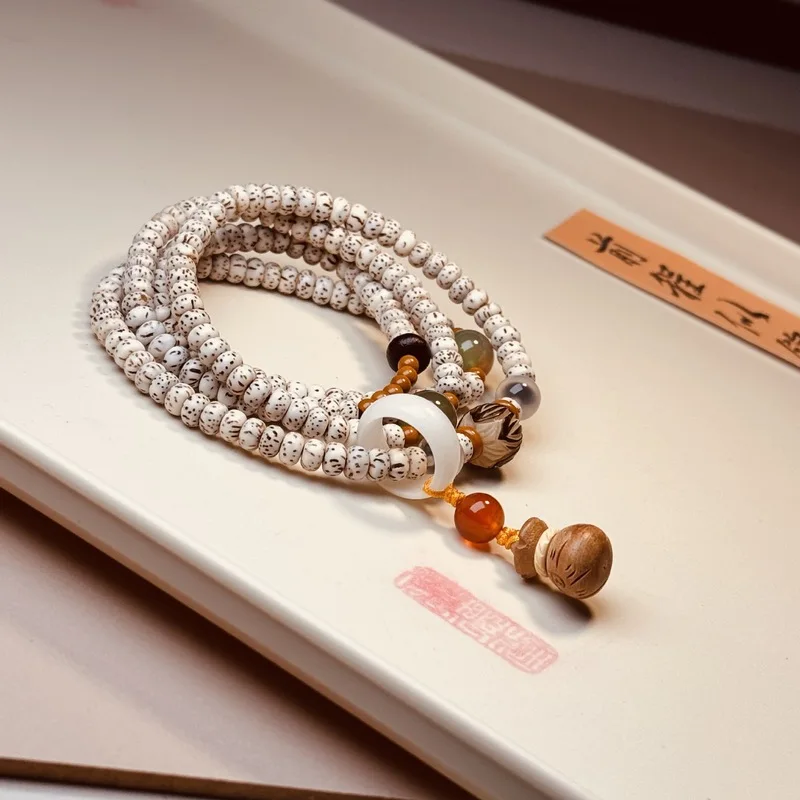 Tràng hạt bồ đề Tinh Nguyệt 108 hạt – phối hạt điểm nhấn (TT06) – ảnh 2