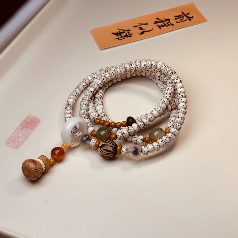 Tràng hạt bồ đề Tinh Nguyệt 108 hạt – phối hạt điểm nhấn (TT06) – ảnh 3