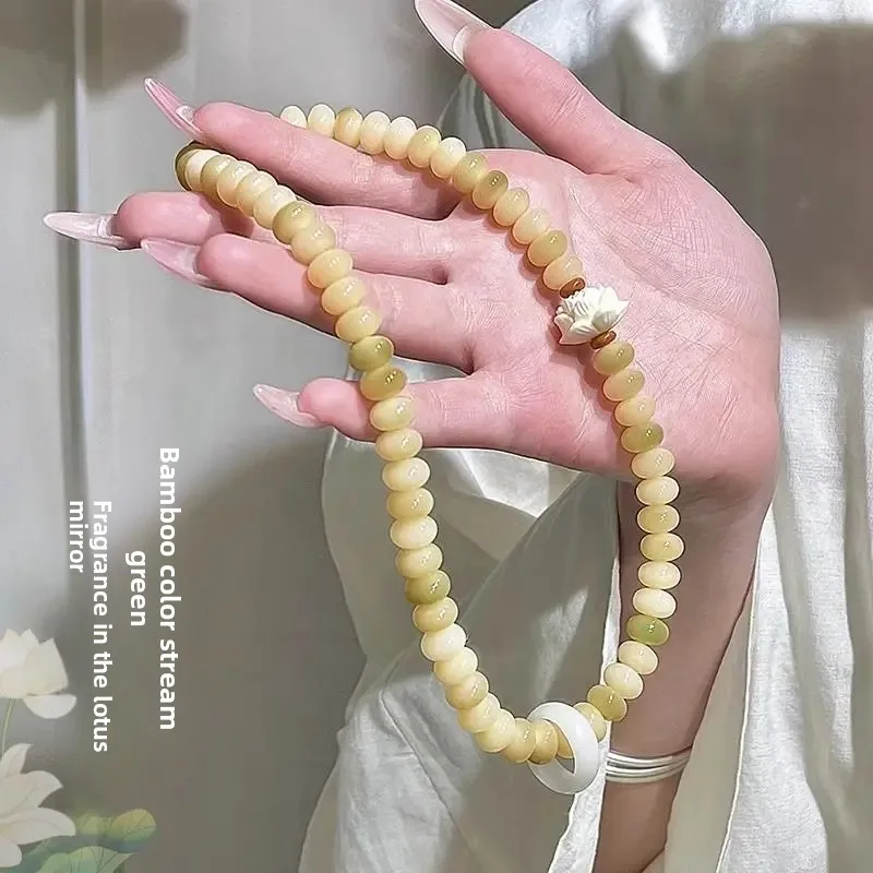 Vòng tay bồ đề Bạch Ngọc màu ngà – quấn nhiều vòng (VB02) – ảnh 2